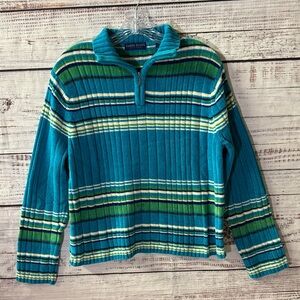 Karen Scott Vibrant Striped Pullover